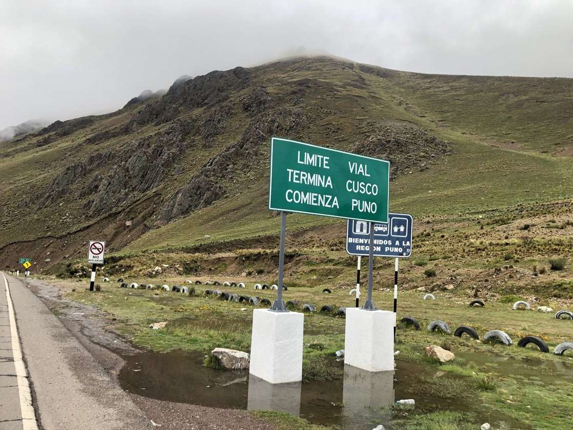 La Raya, 23 January: dawn after the highest night of the trip, 4,218 metres, in the car.